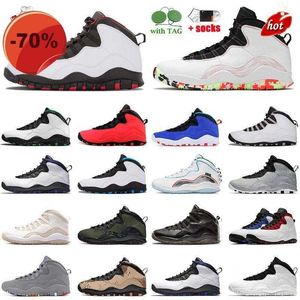 Botlar Yüksek Kaliteli Lüks Basketbol Ayakkabıları 10 Jumpman 10s Ember Glow Chicago Boyut 47 Spor Sneakers Westbrook Sınıf Kapalı Orlando Beyaz Retro Jump Retro