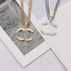 14K Gold Plated Stainless Steel Letter Choker Necklace, Luxury Brand Designer Pendant Necklace for Women