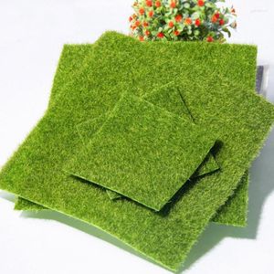 Dekoratif çiçekler 1pc minyatür çimen yapay yosun manzara simülasyonu çim bahçe süsleme ekolojik şişe ev dekor malzemeleri