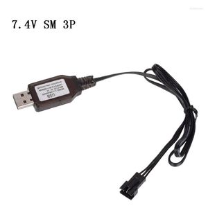 Bilgisayar Kabloları 6.4V/7.4V Şarj Cihazı Li-Ion Pil SM-3P RC Oyuncaklarla Uyumlu Uzaktan Kumanda Oyuncak Pozitif Taşınabilir USB N7MC