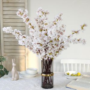 Декоративные цветы 100 см. Одноколковая ткань вишневая вишня.