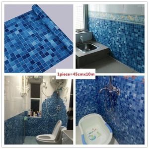 Duvar Kağıtları Kalın 45cmx10m Mutfak Banyo Tuvalet Kendi Kendinden Yapışkan Mozaik Duvar Kağıdı Su geçirmez Yağ Profili Çıkartmalar Fayans Yenileme Duvar Sticker