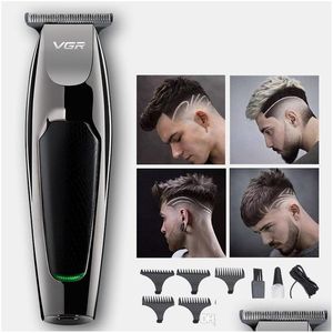 Saç düzeltici VGR030 Profesyonel Su Geçirmez Ekran Erkek Clipper Tımar Düşük gürültü Titanyum Seramik Bıçağı ADT Jiliz Damla Teslimat P DHLRC