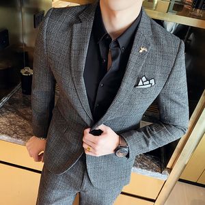 Мужские костюмы Blazers Boutique S-5xl Blazer Blousers Men's Elegant Fashion Business Casual Fasual Fasual Casual Gentleman Dress Plant 230227