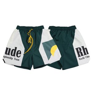 Rhude Kısa Tasarımcı Pantolon Rhude Pants Bahar Sonbahar Büyük Boy Windrunner Ceketler İnce Ceket Ceket Erkekler Spor Rüzgar Yasağı Ceket Patlama Sokak Giyim 217