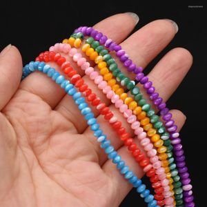 Ciondoli che vendono conchiglia di moda naturale a forma di abaco con perline fai-da-te per realizzare bracciale collana 3x5mm