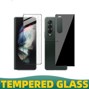 Cep Telefonu Temperli Cam Samsung Galaxy Z Katlama 3 Z FOLD4 5G Mobil Ekran Koruyucu Temizle 2.5D Ön Koruyucu Film Arka Kapak