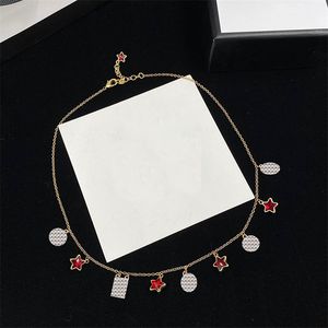 Ярко -красные звезды очарование ожерелья геометрия дизайн дизайн подвесной ожерелья женские подарки на день рождения подарки