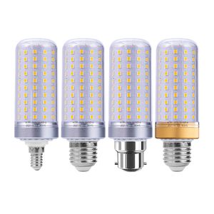Üç renk LED Mısır Ampulleri Işık SMD2835 E27 B22 E14 LED LAMP 12W 16W 25W 220V 110V 360 AÇI SMD LED ampuller