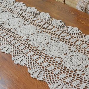Masa Runner Crochet El Yapımı Dantel Birçok Boyut Mevcut 230227