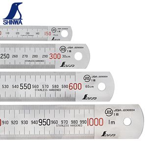 Tape Measures SHINWA Steel Iron ruler Stainless steel Thickened scale 15 30 60 100cm 230227