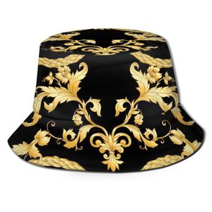 Шляпы с широкими полями Шляпы-ведра Роскошные цветочные узоры Цветы Золотая рыбацкая шляпа Женская мода Летние походные шляпы для девочек Дамская шляпа от солнца на открытом воздухе Dropship 230228
