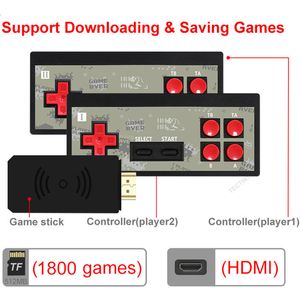 Игровая консольная консоль Y2S Mini HD Беспроводная беспроводная игра для игры в хост HD -вывод HD включает в себя 1800 плюс игры с 2 игровыми контроллерами DHL бесплатно
