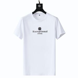Klasik siyah beyaz tasarımcı tişört yaz kısa kollu buz ipek pamuklu erkekler tshirt tee erkek giysileri
