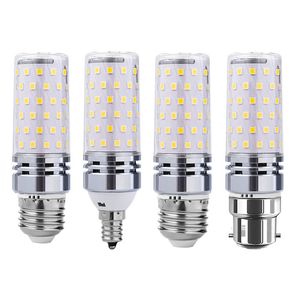 E27 E14 E12 Üç Renkli Led Mısır Ampulleri Yüksek Güç 12W 16W SMD2835 Mum Ampul Avizesi Mumlar Ev Süslemeleri için LED Işık