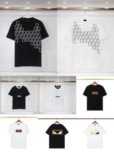 Erkek Tasarımcı T -Shirts Whitesummer Giysileri Günlük Moda Gevşek Mektup Kısa -3xl