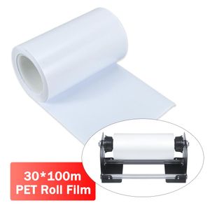 Kağıt 30*100m A3 DTF Pet Roll Film Matt Baskı Beyaz Mürekkep Isı Transferi Tshirt giysileri Pamuk Keten Tuval Polyester Transfer Güçlü