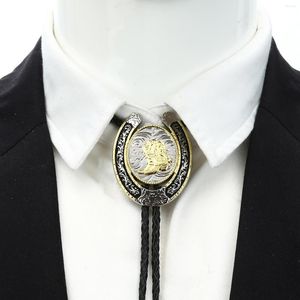 Галстуки-бабочки в западном стиле, джинсовые мужские галстуки, кружевной сплав из цинкового сплава, старинные оловянные двухцветные открытые винтажные золотые сапоги, подходящая рубашка с узором