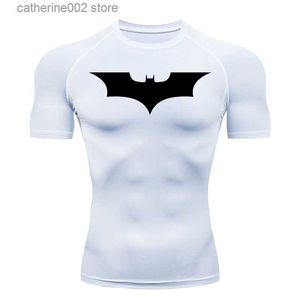 Erkek Tişörtler Top Spor Koşu Gömlek Erkek Tişört Fit Kısa T-shirt Hızlı Kuru Çalışma Out Spor Salonu Tayt Kas Gömlek Sıkıştırma MMA Giyim T230601