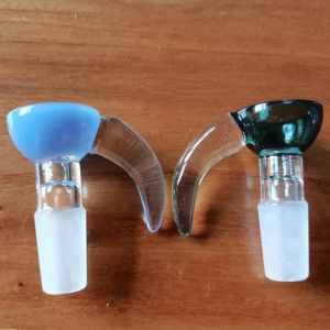 Sigara Renkli Pyrex Kalın Cam Boynuzlu Tutucu 10mm 14mm 18mm Erkek Eklem Değiştirme Kaseleri Bitki Tütün Yağı Filtresi Waterpipe Bong Harnak