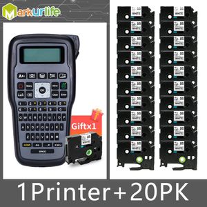 Impressoras E1000 Printer de etiqueta+Fita de 10pk Máquina de marcação portátil portátil QWERTY Teclado Compatível Industrial for Brother Tze231 221