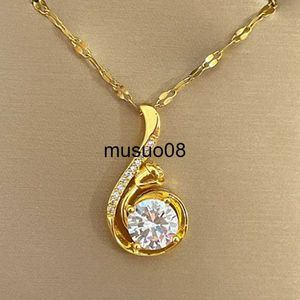 Pingente Colares Acessórios jóias para mulheres Pingente colar Cadeia de Aço Inoxidável Dourado clavícula Link itens baratos com frete grátis J230601