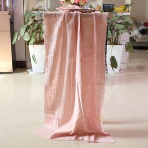 Table Runner Wedding Decoration Dinner Light Airy Feel Gauze Cotton Fabric Rustic Country Boho Beach Christmas Decor 230531