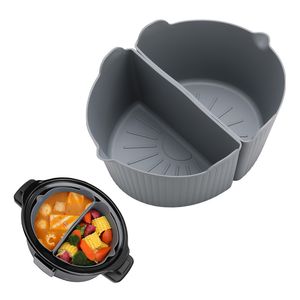 Yavaş ocak bölücü astar gıda sınıfı silikon yeniden kullanılabilir sızdırmaz güveç bölücü BPA ücretsiz bulaşık makinesi güvenli yavaş pişirici astar