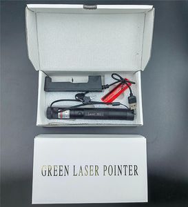 High-Power 303 Green Laser Pointer with 18650 Battery, Charger, and Gift Box - Long-Range Hunting & Bore Sighter Pen