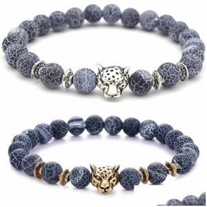 Beaded Leopard Head Bracelet Bracelet натуральный камень дизайнер -дизайнерские ювелирные украшения женщины браслеты мужские