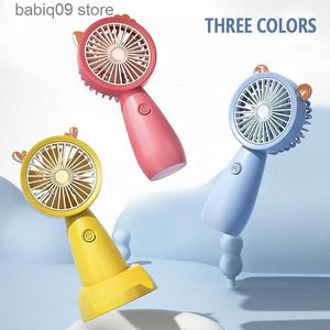 Electric Fans USB Mini Handheld Fan Outdoor Mini Creative Desktop Office Mute Charging Portable Handheld Fan T230602