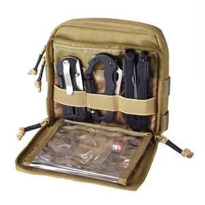 Taktik Dişli Yardımcı Faydası Haritası Yönetici POUCH EDC Aracı Molle System için Molle Çanta Organizatörü - Tan CX200822201m