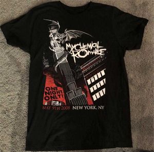Мужские футболки Официальная футболка My Chemical Romance Black Dragon Nyc Band Tee All Size Tour футболка Casual Man Tees J230602