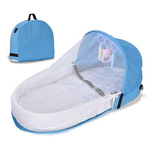 Yatak Rayları Katlanır Bebek Yuvası Taşınabilir Seyahat için Sivrisinek Ağı ile Doğum Çok Fonksiyonlu Beş Bebek Bebek Uyku Tulumları 012m Mommy Bag 230601