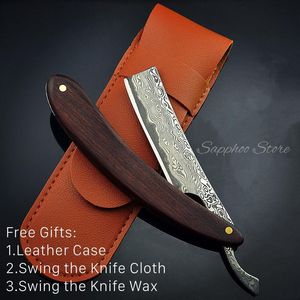 Blades Damascus Steel Rosewood Renter Vintage Razor Set парикмахерская дамаская пристровая пристровая пристровая пристровая пристровае брить