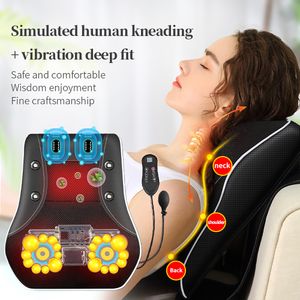 Massaging Neck Pillowws Electric 20D Shiatsu Massage Pillow Compress Inflatable Cervical Ttraction For Body Back Vibrating Relax Health Care 230602