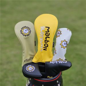 Other Golf Products Sun Fisherman Hat Club 1 3 5 Mixed Colors Wood Headcovers Driver Fairway Woods Cover PU Leather Head Covers Putter 230602