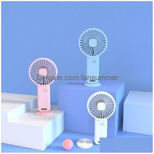Usb Gadgets Handheld Mini Fan Portable Pocket Hand Held Fans Rechargeable 3 Speed Personal Desk For Student Home Office Summer Drop Dhxkr