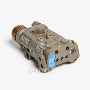 NEW Version FMA LAB PEQ-NGAL Mini Version PEQ Tactical Airsoft LAB PEQ NGAL LED + IR Red Laser Hunting Battery Case -Tan