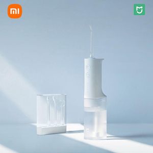 Отбеливание Xiaomi Mijia Ирригатор для полости рта Стоматологическая струя воды 200 мл 4 модели USB Аккумуляторная ирригатор для отбеливания зубов Водная ирригатор Очиститель зубов + 4 струи
