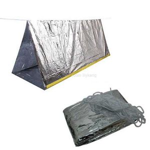 Açık Hava İlk Yardım Acil Durum Çadırı Tek Kullanımlık Kamp Acil Sığınak Yalıtım Kılavuzu Helter Mylar Hayatta Kalma Tüpü Çadır İlk Yardım Battaniyesi