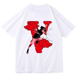 Мужская дизайнерская футболка для друзей печати печать футболки Big V Hip Hop Style Черно-белые красные футболки Vlone Tees Дизайнерские футболка GU Wholesale T Routs