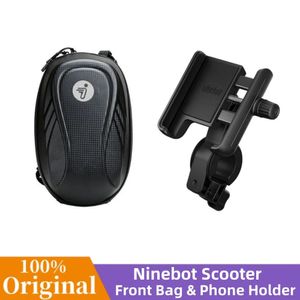 Originale Ninebot Segway MAX G30 G30L F20 F40 F Series antipioggia Borsa anteriore Porta telefono Scooter elettrico Accessori per l'equitazione