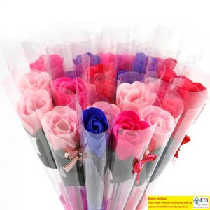 Gül çiçek el yapımı sabun kristal düğün iyilikleri Rose Sabun Çiçek Sevgililer Hediye Anneler Günü Hediyeleri Öğretmenler Günü Hediyesi