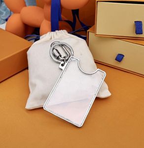 Классический дизайнерский дизайнерский матч мода акриловая буква печатная карта Защитник Unisex Ключевой кольцо пары автомобильные клавиатуры сумки для подвесной подвески с коробкой