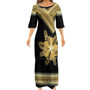 Elbiseler Yaz Etnik Tarzı Polinezyalı Kabile On Puletasi Kadınlar Ucuz Elbise Yarım Kollu Üst Etek İki Parça Set Bayanlar Elbise