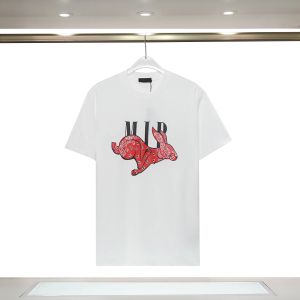Erkek Kadın Tasarımcıları Sokak Giyim Tişörtleri Lüksler Moda Tavşan Desen Baskı Tshirts Yaz Kısa Kollu Hip Hop Tshirt Boyutu S-XXXL
