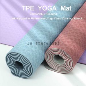 Yoga paspasları TPE Mat 183 cm Ekstra uzunluk 6/8mm kalınlık, yeni başlayanlar için kaymaz halı, çevre fitness jimnastik egzersiz pedleri mat j230506