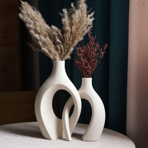 Вазы Capiron 2pcsset Ceramic Emprace для пампаса сушено
