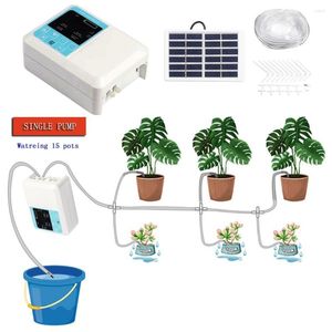 Watering Equipments Solar Garden Automatic Device Intelligent Water Pump Energy Charging Timer System Potted Plant Drip Irrigation
